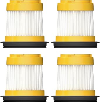 فلتر بديل مكون من 4 قطع من HOTO لمكنسة الهواء HOTO AutoCare للسيارات فقط، مكنسة كهربائية صغيرة محمولة 4 في 1 مع شفط قوي بقوة 20000 باسكال، غير متوافق مع أي طراز آخر