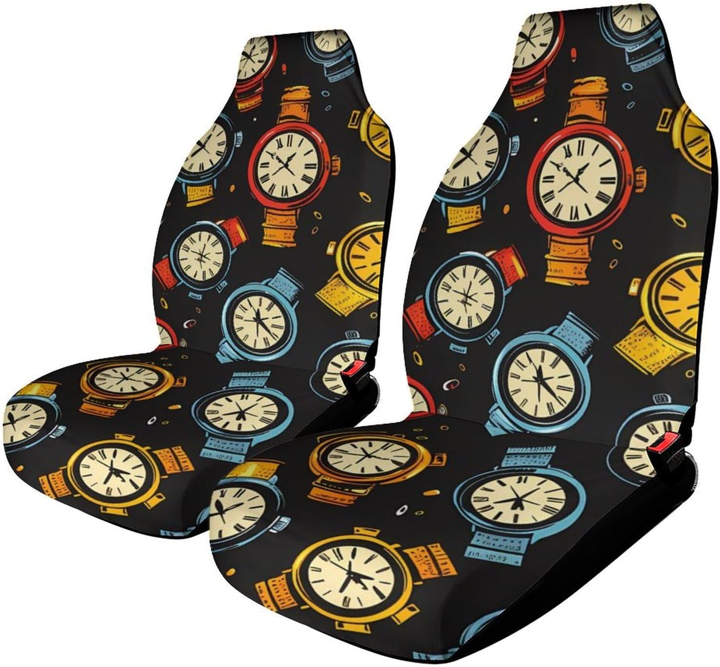 Watch Collector Funny Wristwatch Lover Car Seat Covers Automotive Seat Covers Car Seat Protector Auto Front Seats Protector for Most Cars 2PCS