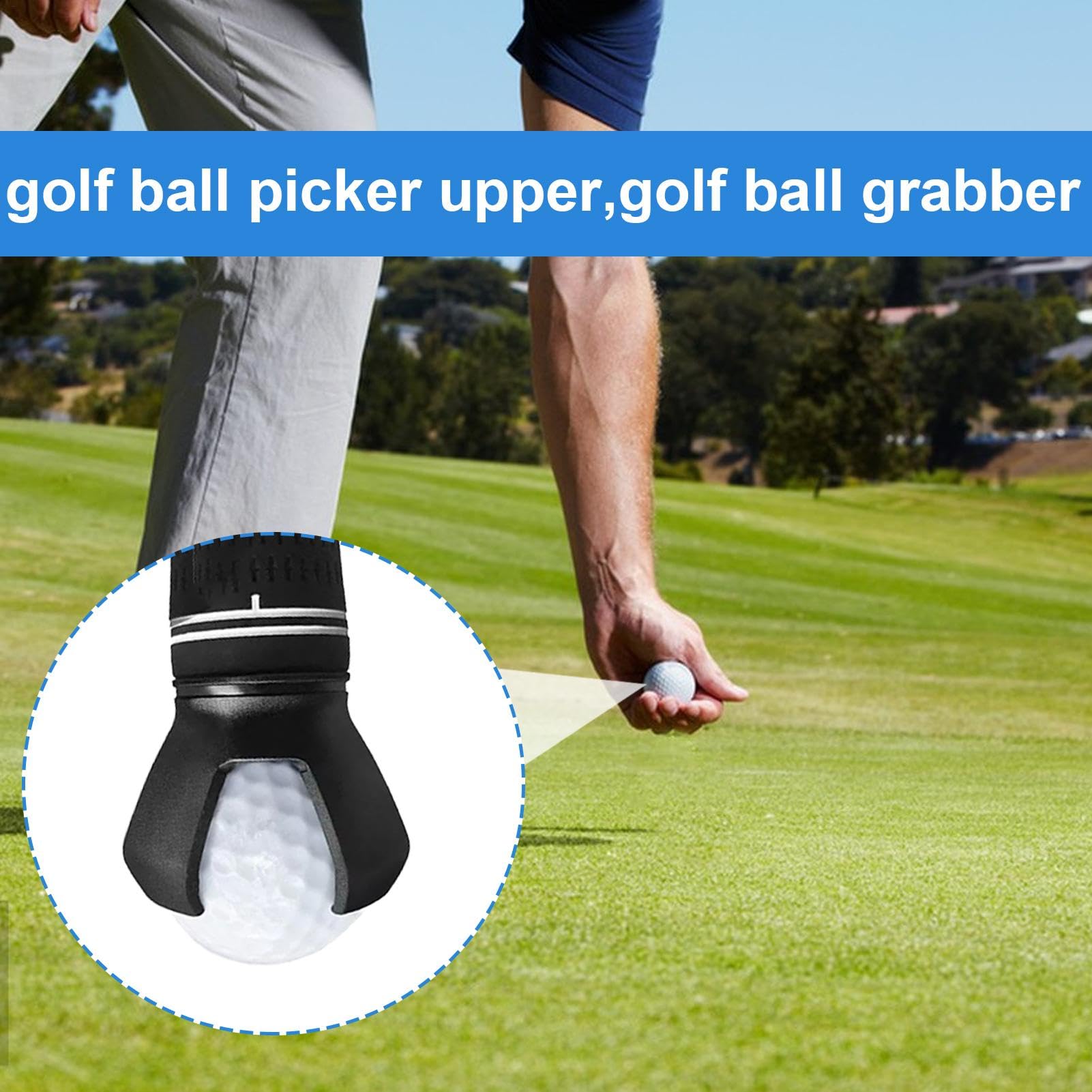 Recuperador de Pelotas de Golf, Agarrador de Ventosa, Herramienta Portátil para Recoger Pelotas