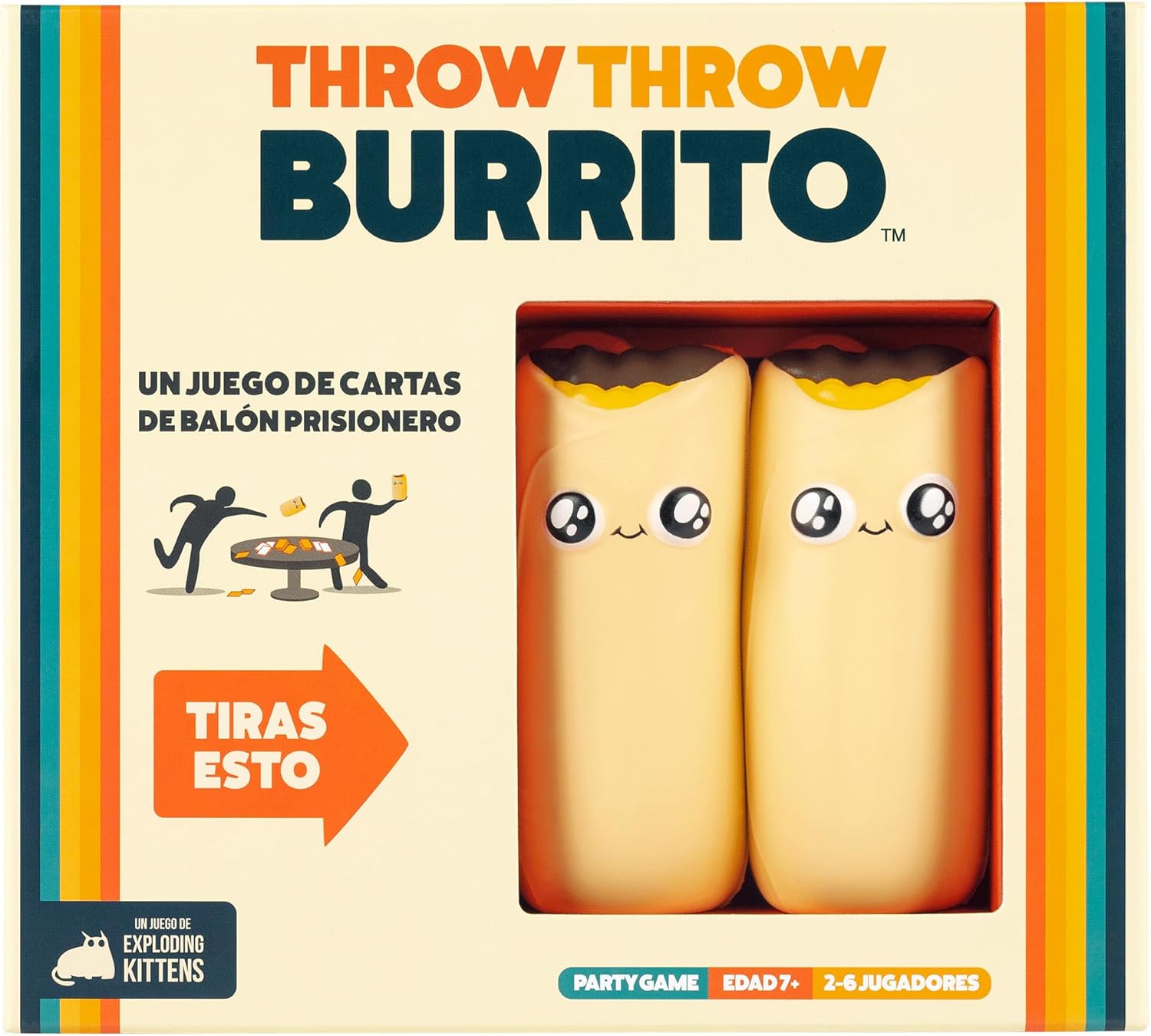 Throw Throw Burrito de Exploding Kittens juego de cartas
