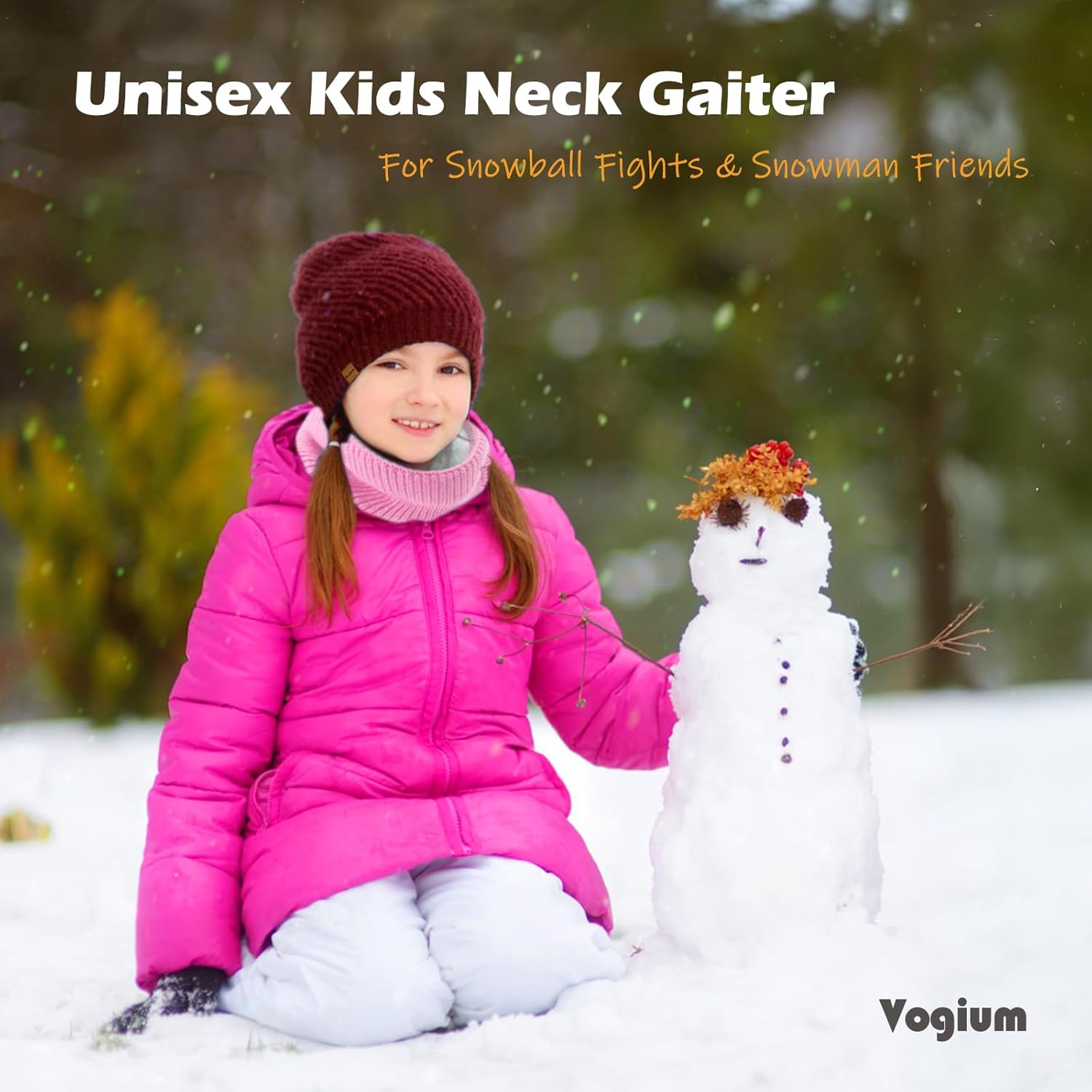 Unisex Kids Fleece-Lined Ribbed Thermal Knit Neck Warmer Gaiter | Dual Layer Winter Scarf Face Cover for Skiing Hiking - Image 7