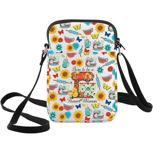 WZMPA Pioneer Crossbody Bag Cooking Lovers Gift Born To Be A Pioneer Makeup Zipper Pouch Bag Cooking Merch