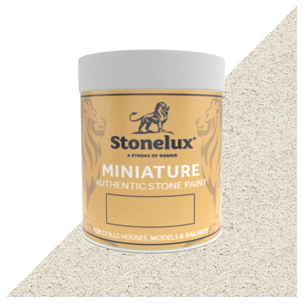 StoneLuxยฎ Miniature Paint - Stone Effect Paint for Dolls Houses, Models, Dioramas & Scenery LIMESTONE 250ml