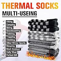 Vista 8 de Busy Socks Winter Warm Thermal Socks for Men Women Extra Thick Insulated Heated Crew Boot Socks for Extreme Cold Weather