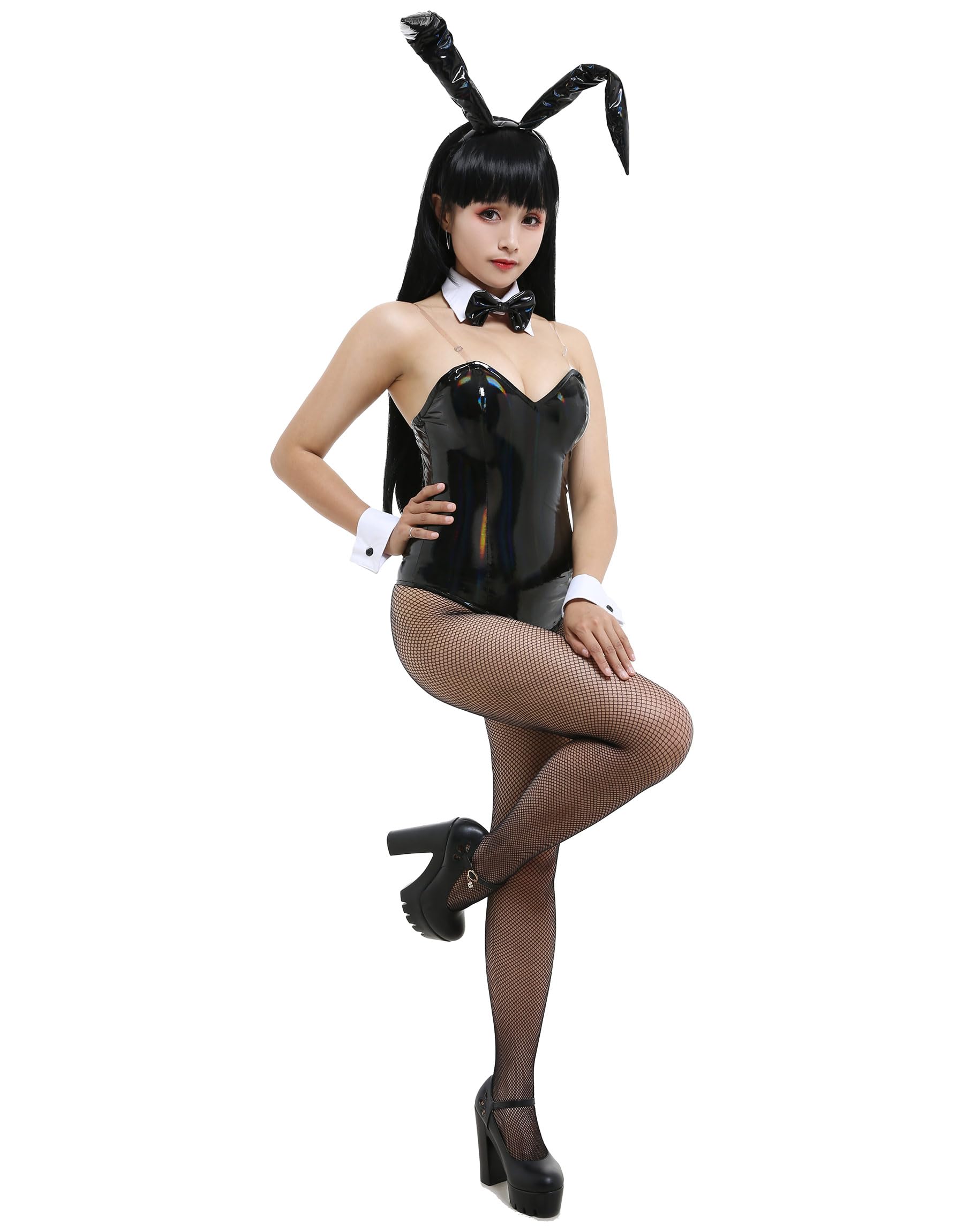 Rainbow reflective bunny costume!