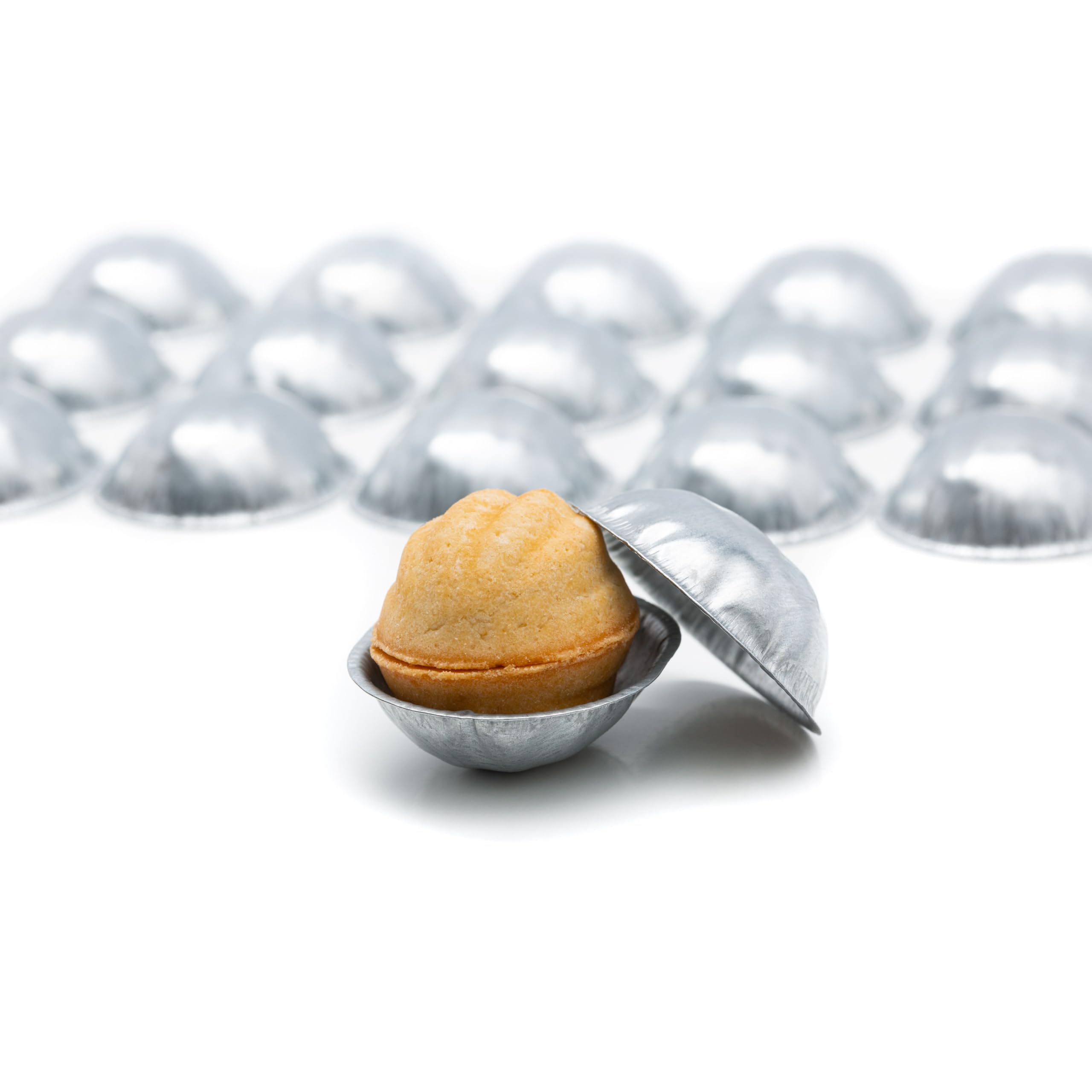 Walnut Cookie Mold for Baking - Pastry Oreshki Mold 32 Pcs - Oreshki Maker Mini Metal Mold - Pastry Cookie Nutletss Set - Non-stick Cookie Form for Sweet Nuts, 1.97"x1.77"