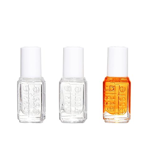 Miniatura 3 de essie Esmalte de uñas de calidad de salón, 8 libres de vegano, mini juego básico de cuidado de uñas, incluye capa base, capa superior y aceite de