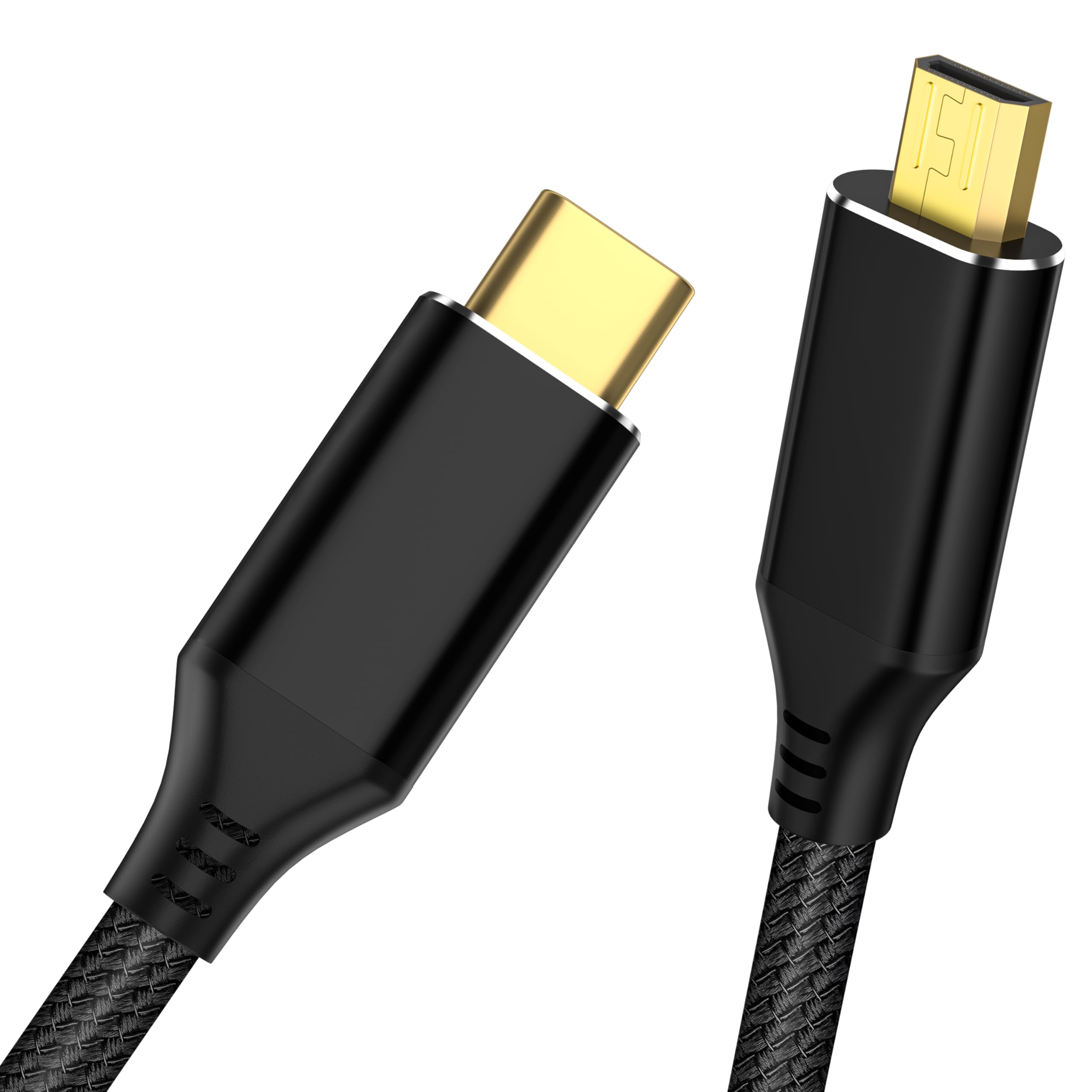 USB C to Micro HDMI Cable 3.3ft, 4K@60Hz Adapter Cord for Camera/Monitor, HDMI 2.0 Braided with HDR, Compatible with Sony Canon DJI Drone, MacBook iPad Pro, Portable Display Projector