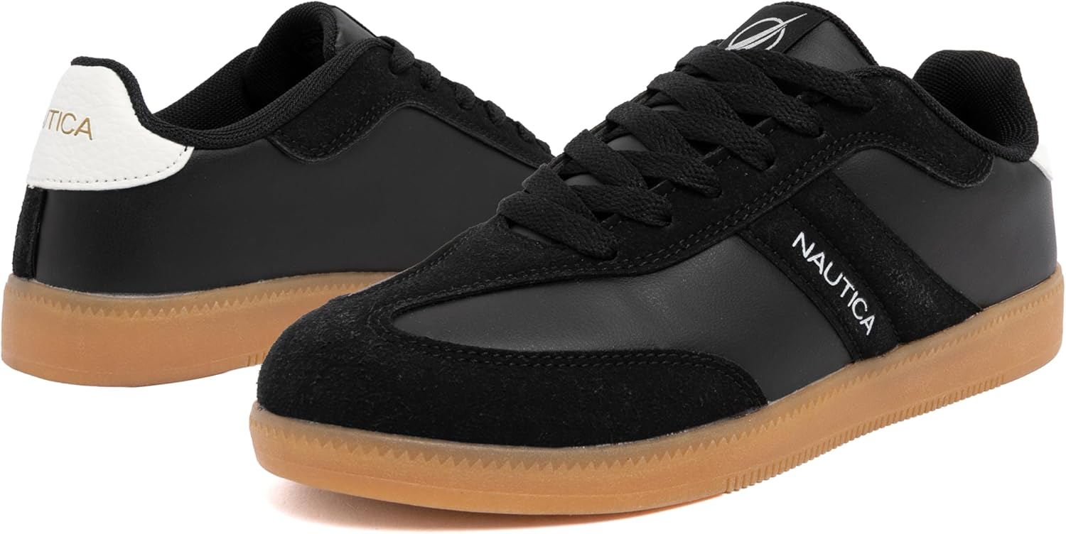 Nautica Womens Fashion Sneaker Classic Casual Shoe with Soft Cushion Comfort and Durable Gum Bottom Outsole - Keota