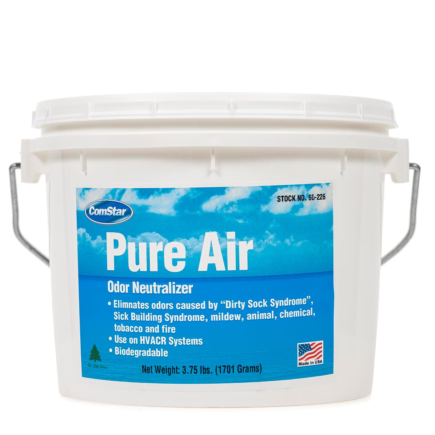 Pure Air, Air-Scented Gel Tub, 3.75 Pounds Works Fast To Eliminate Unwanted Odors, Biodegradable, Great For Commercial, Industrial, Residential, Healthcare Buildings, Made In USA,(60-226)