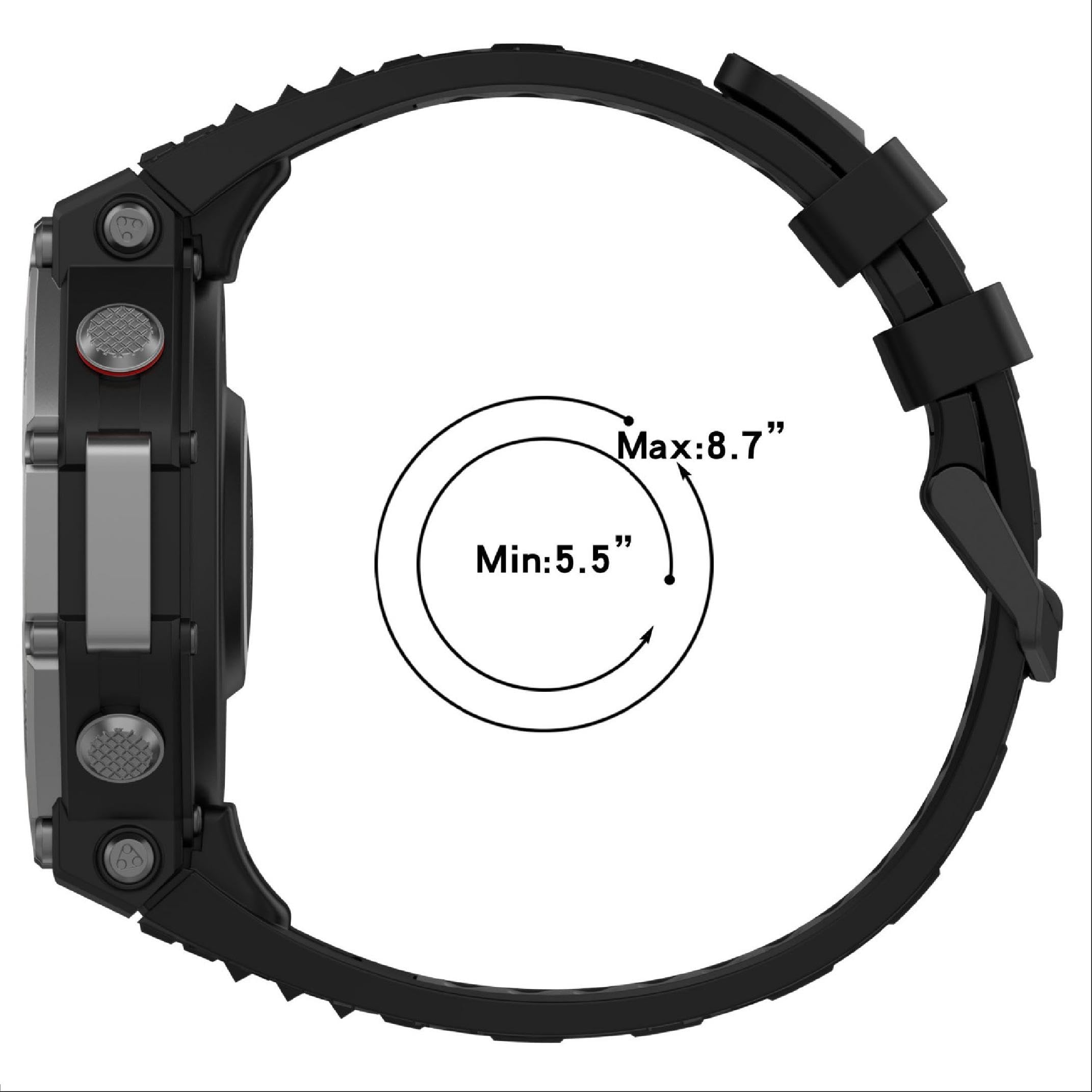 Cinturino GIOPUEY Per Amazfit T-Rex Ultra 2 – TPU Morbido Con Design Bicolore, Grigio/arancione, Comodo E Leggero