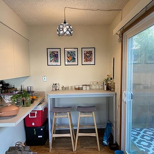 Miniatura 3 de TISLYCO Candelabro negro enchufable, luces colgantes de cristal con cable de enchufe de 13.12 pies e interruptor de encendidoapagado, lámpara