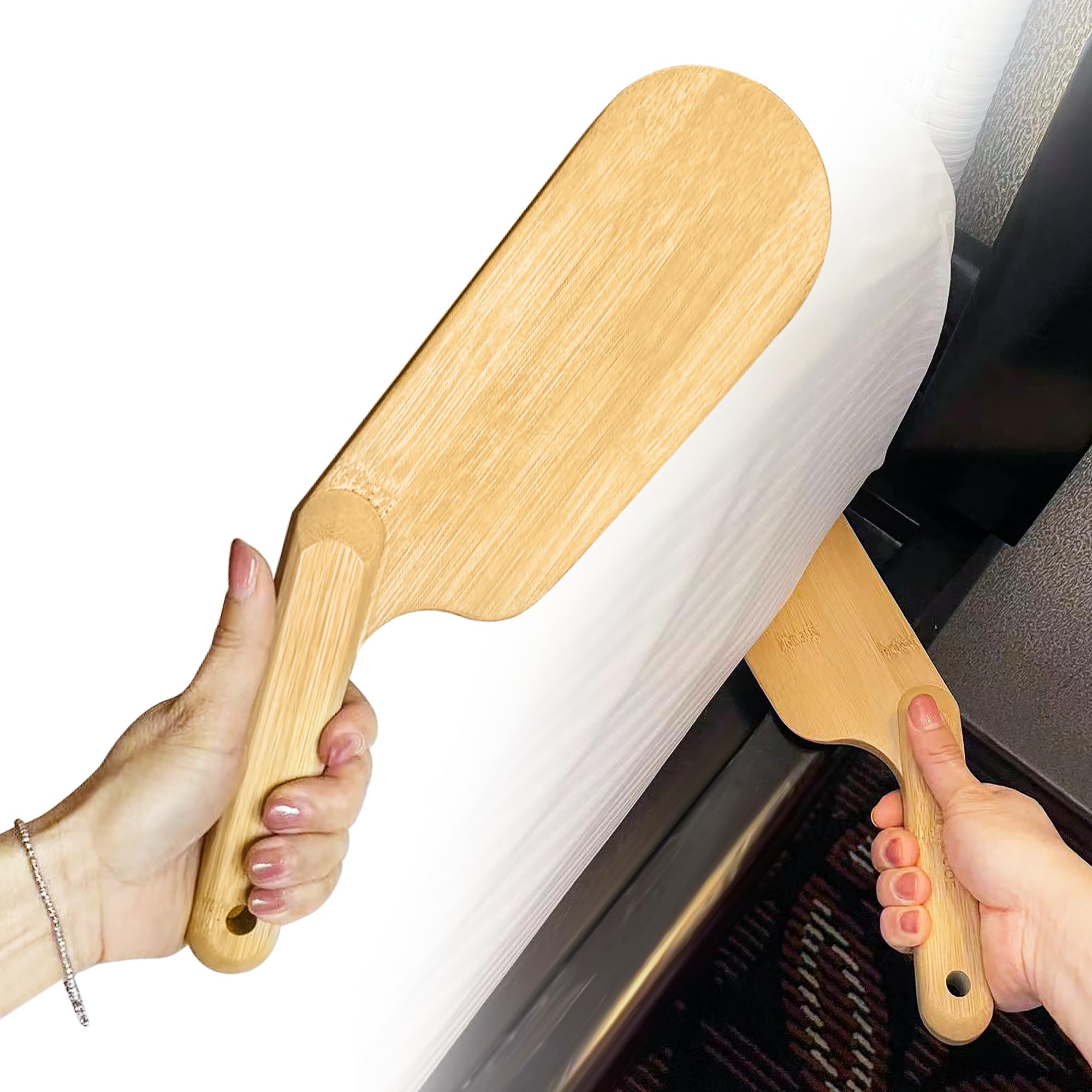 laboosExtra Wide & Long Bamboo Bed Sheet Tucker Tool - Ergonomically Designed - Durable Bed Maker & Mattress Lifter - Relieves Back Pain, Keeps Sheets in Place - Aid for Fitted, Flat Sheets & Duvets