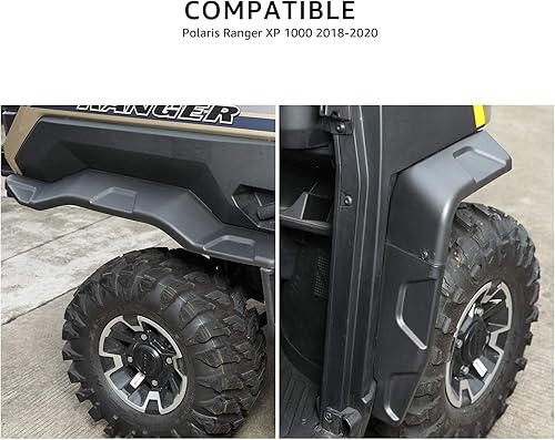 Miniatura 5 de A & UTV PRO Guardabarros extendidos más anchos para Polaris Ranger XP 1000Northstar Edition 2018-2024, delanteros y traseros XXL resistentes, 8