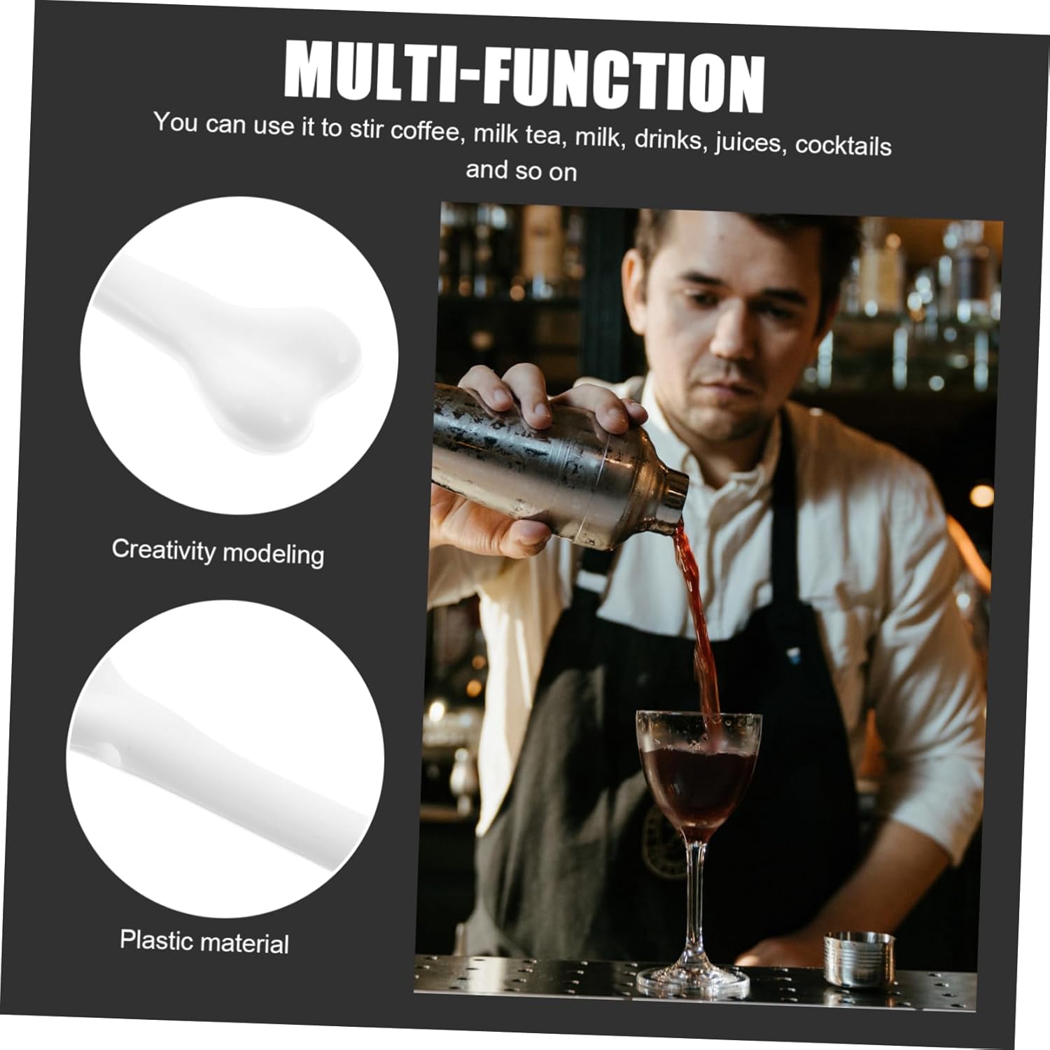 NOLITOY 250pcs Bone Shaped Stirring Rods for Halloween Parties Cocktail Mixers Ergonomic Design for Home Bar Restaurant Use