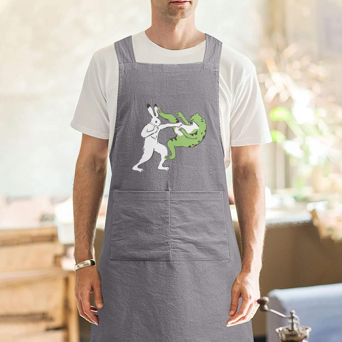 Amazon｜鳥獣戯画 子供用エプロン キッズ用エプロン ポケット付き 55