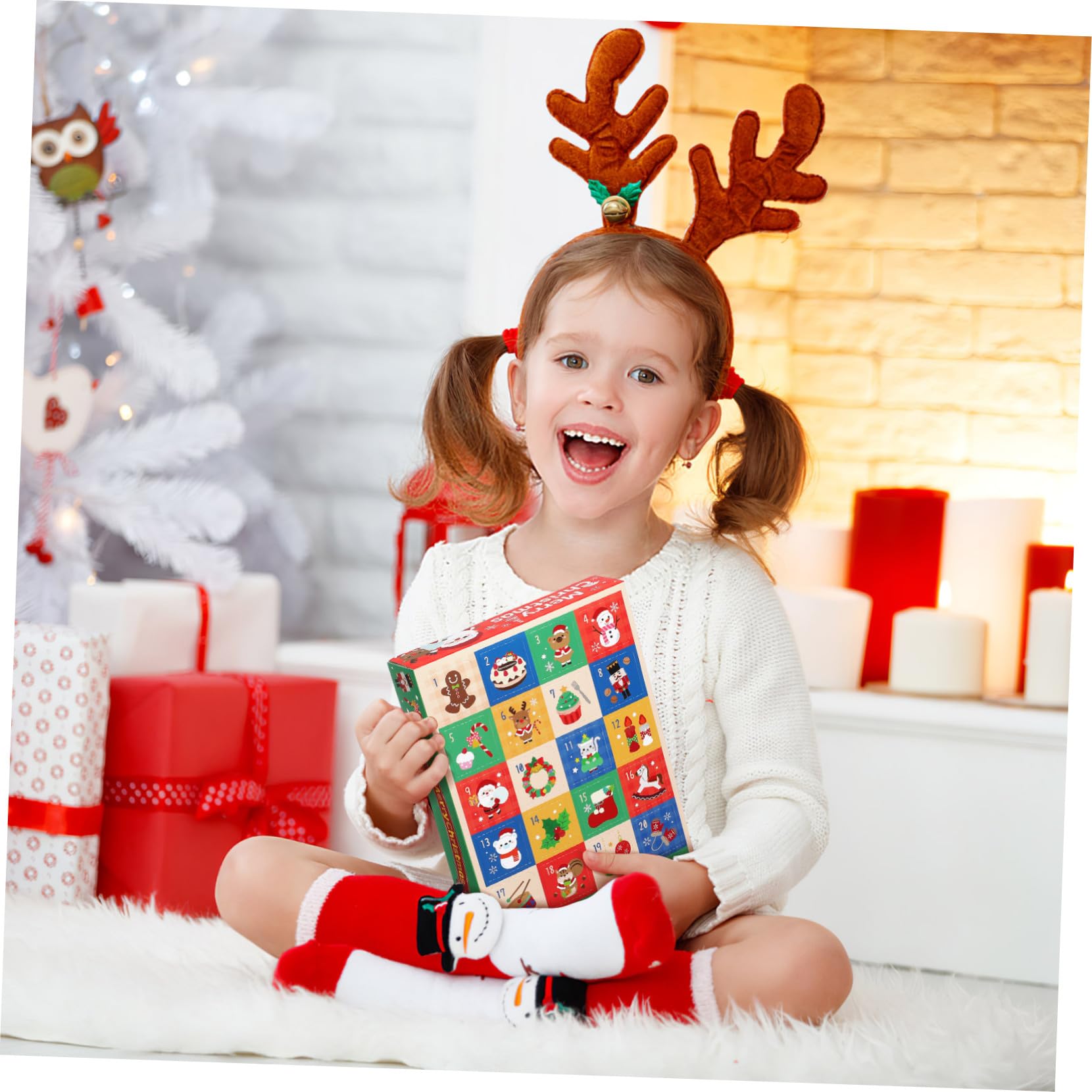 Didiseaon 5pezzi Scatola Dell'avvento da Riempire Scatole Regalo Dell'avvento Vuote Scatole di Carta per Calendario di Natale da Riempire per Vacanze Scatola per Conto alla Rovescia