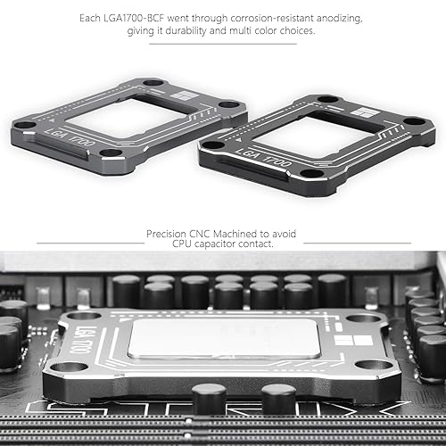 Vista 13 de Thermalright Intel 12ª/13ª generación LGA1700 Hebilla antiflexión, placa de presión curvada, fijador de corrección de flexión de CPU, totalmente