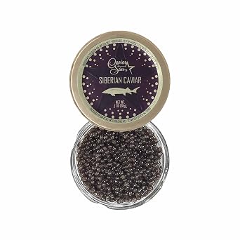 Royal Amber Siberian Caviar - Baerii Sturgeon Roe - Cru Dynasty 16 ounce 450 grams