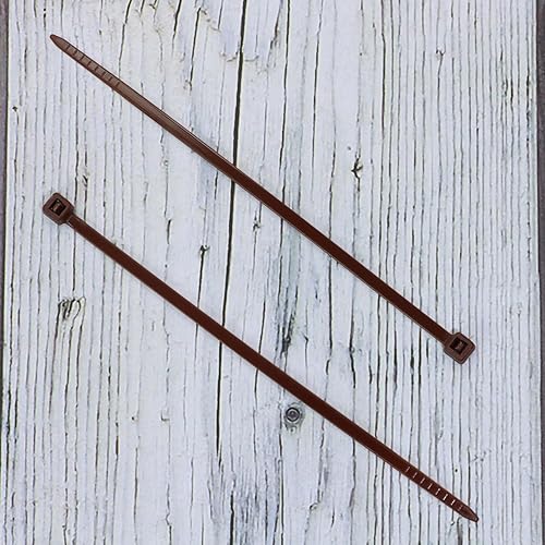 Miniatura 2 de Mini Skater Bridas de nailon multiusos de 4 pulgadas (4 pulgadas, 200 unidades, marrón oscuro)