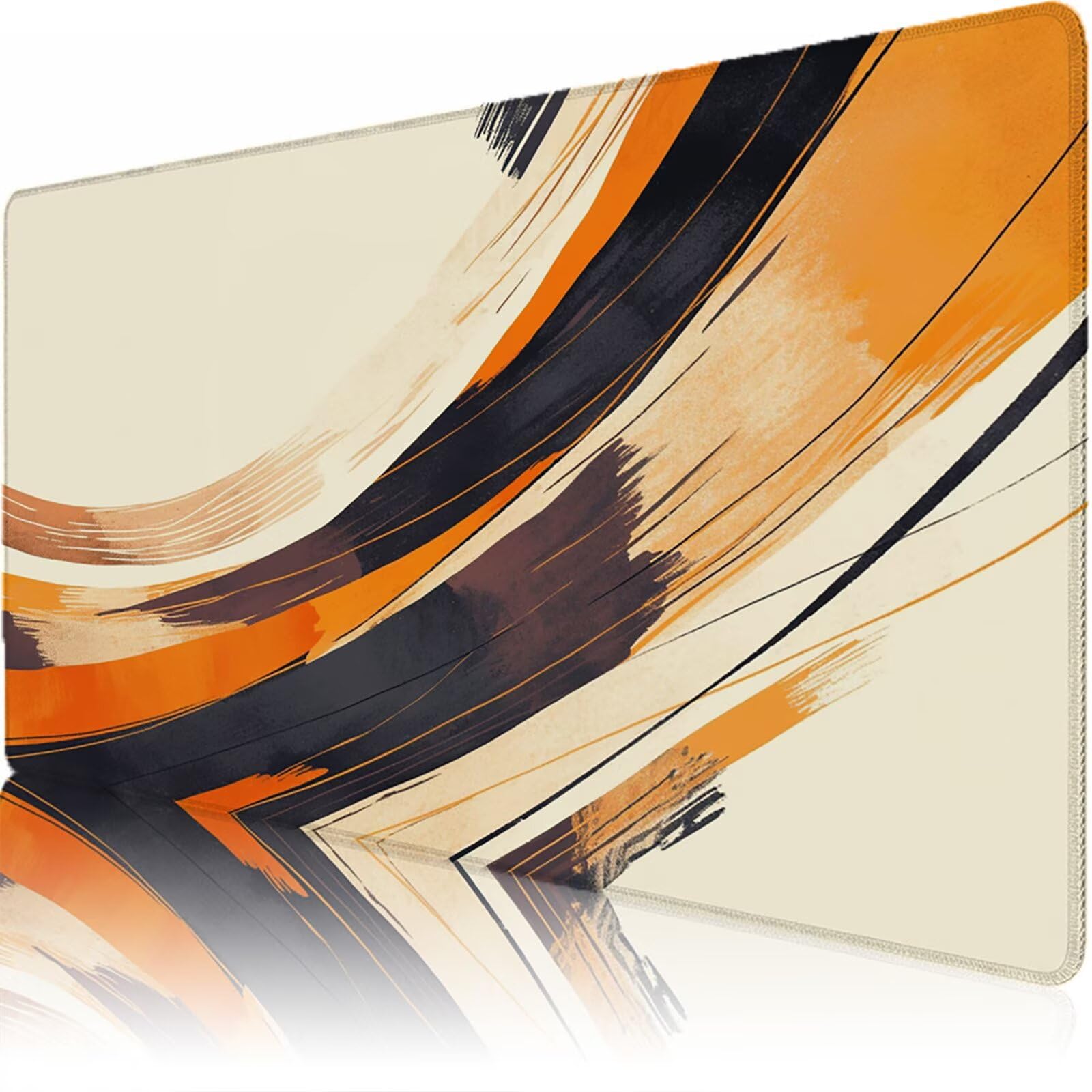 Alfombrilla Ratón XXL 1200 x 600 x 3 mm, Alfombrilla Escritorio, Moderno Grande Protector de Mesa con Base de Goma Antideslizante y Bordes Cosidos, Impermeable, para Oficina, PC, Gaming (Raya) L-x8094