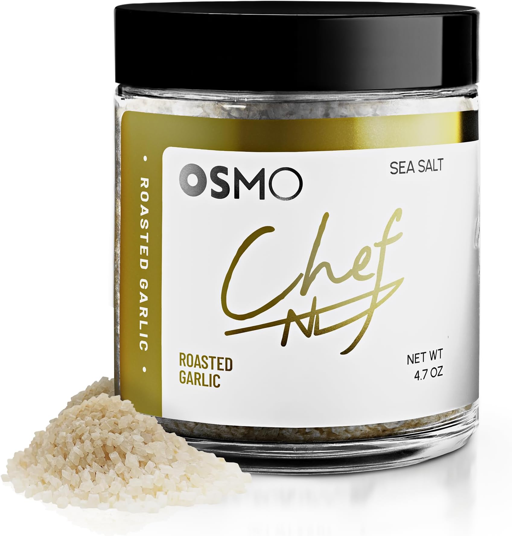 Roasted Garlic Sea Salt By Chef Nick DiGiovanni, Premium Sea Salt for Cooking, Perfect for Rubs & Toppings, Gourmet Seasoning for Chefs, Hand-Packed in USA, All Natural, Kosher (4.7oz Pack of 1)