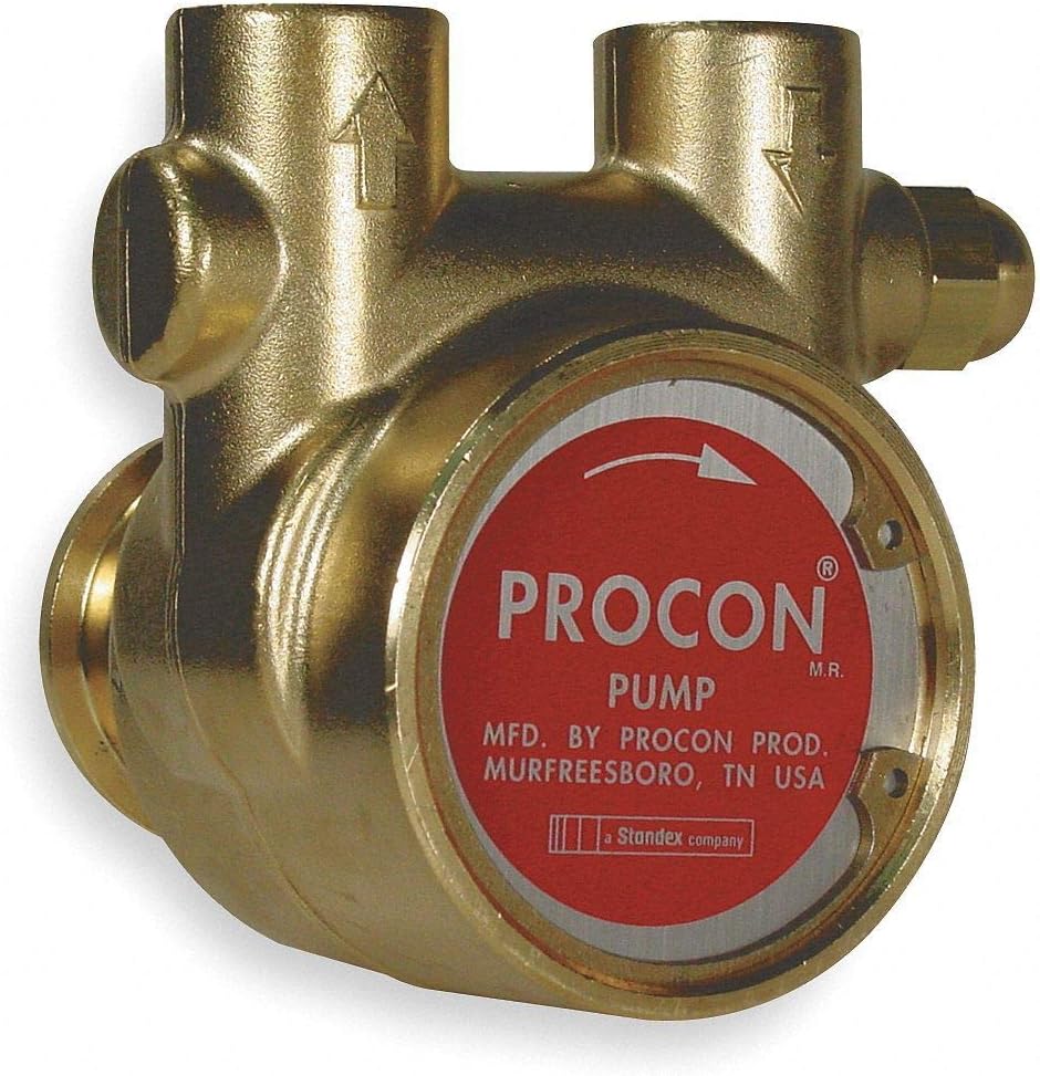 Procon 1/2" Brass Rotary Vane Pump, 260 Max. Flow (GPH) - 114B240F11BA 250
