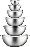 FineDine Stainless Steel Mixing Bowls Set, 6-Piece
