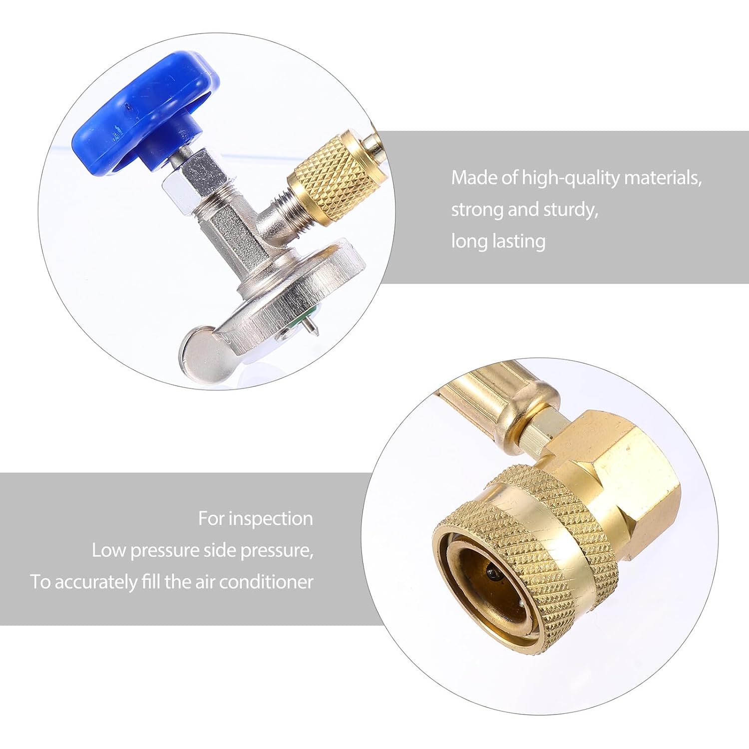 CHILDWEET Recharge Hose with Pressure Gauge and Filling Tube for Car Ac Recharge, Automotive Charge Tool with Gauge for Auto Cooling System Maintenance