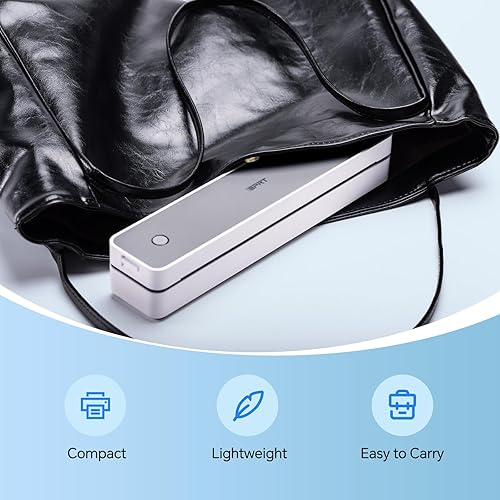 Miniatura 6 de iDPRT Impresora portátil inalámbrica para viajes, 300 DPI impresoras térmicas pequeñas sin tinta para uso doméstico, oficina, vehículos, impresora