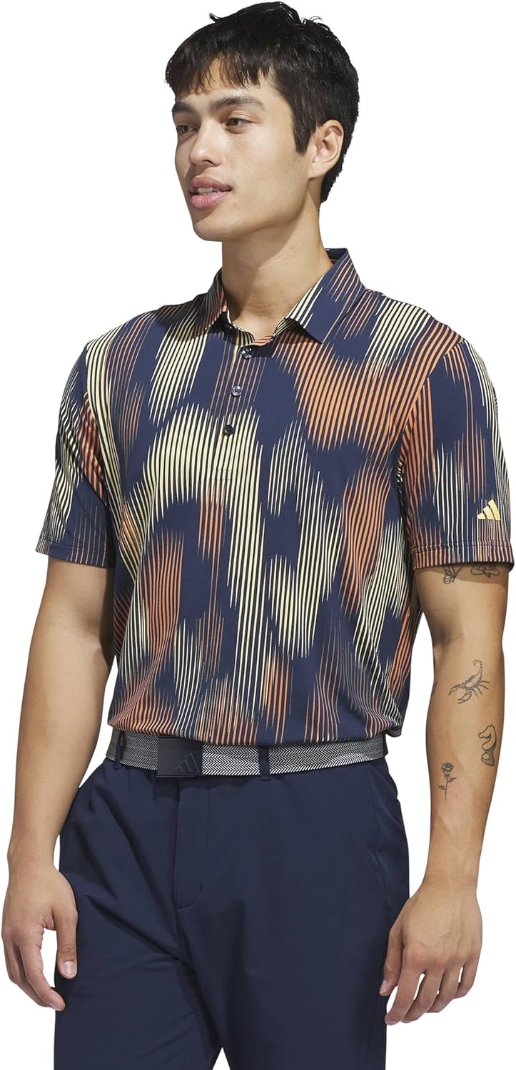 adidas Golf Men's Ultimate365 Tour Cool Feel Print Polo Shirt