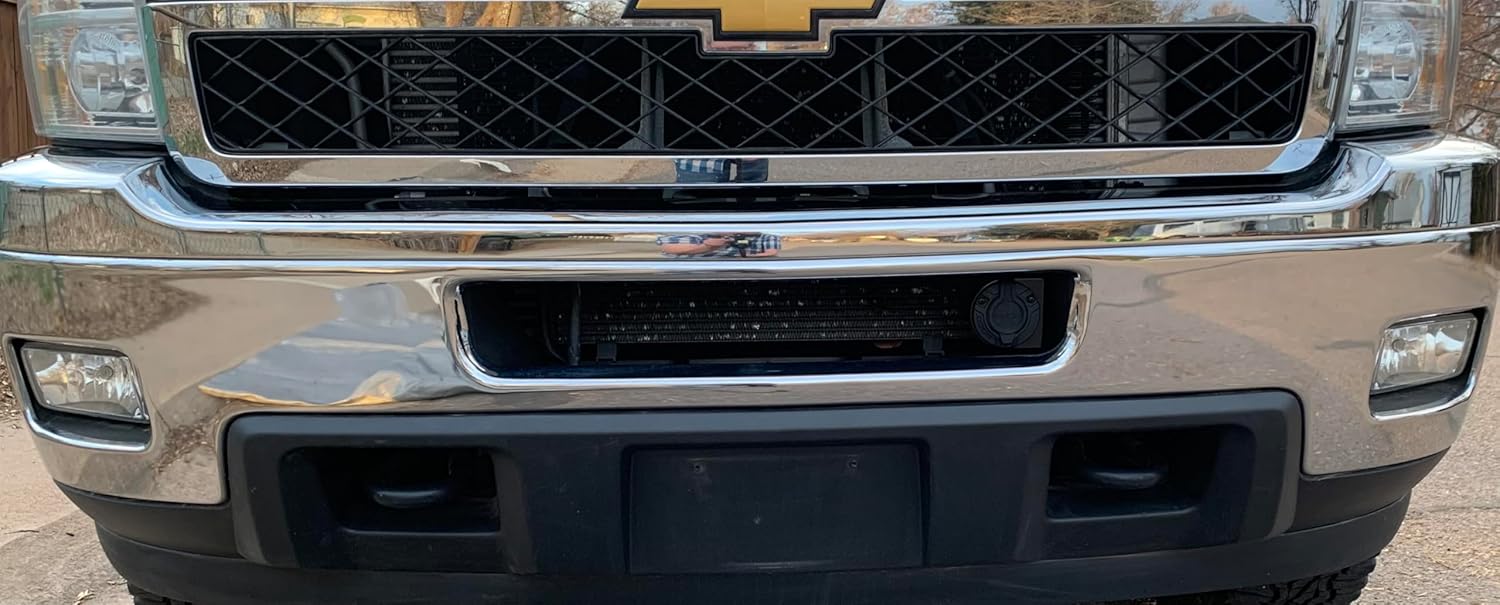 Mounting Bracket Compatible with NOCO GCP1 Plug for Engine Block Heater/Battery Charger AC Plug – Fits 2011-2014 Chevy Silverado 2500/3500 HD – Made in USA (Black Powder Coat)