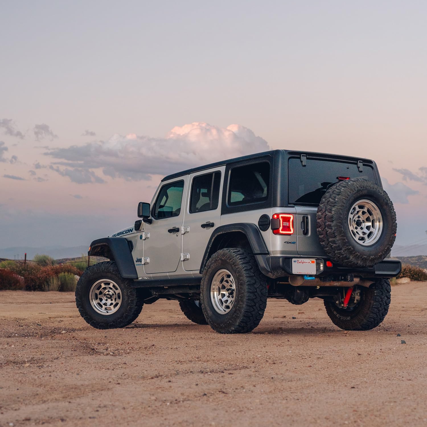 RockTrix RT117 17 inch Wheel Compatible with Jeep Wrangler JK JL 17x9 5x5 Wheels (-12mm Offset, 4.5in Backspace) 5x5 PCD, 71.5mm Bore, Machined Gunmetal Wheels, Also fits Gladiator JT Rims