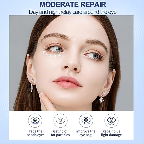 Miniatura 2 de BLERLINE Suero de ojos y crema de ojos para ojeras e hinchazón, crema de ojos con masaje eléctrico reduce arrugas y líneas finas, bolsas debajo de