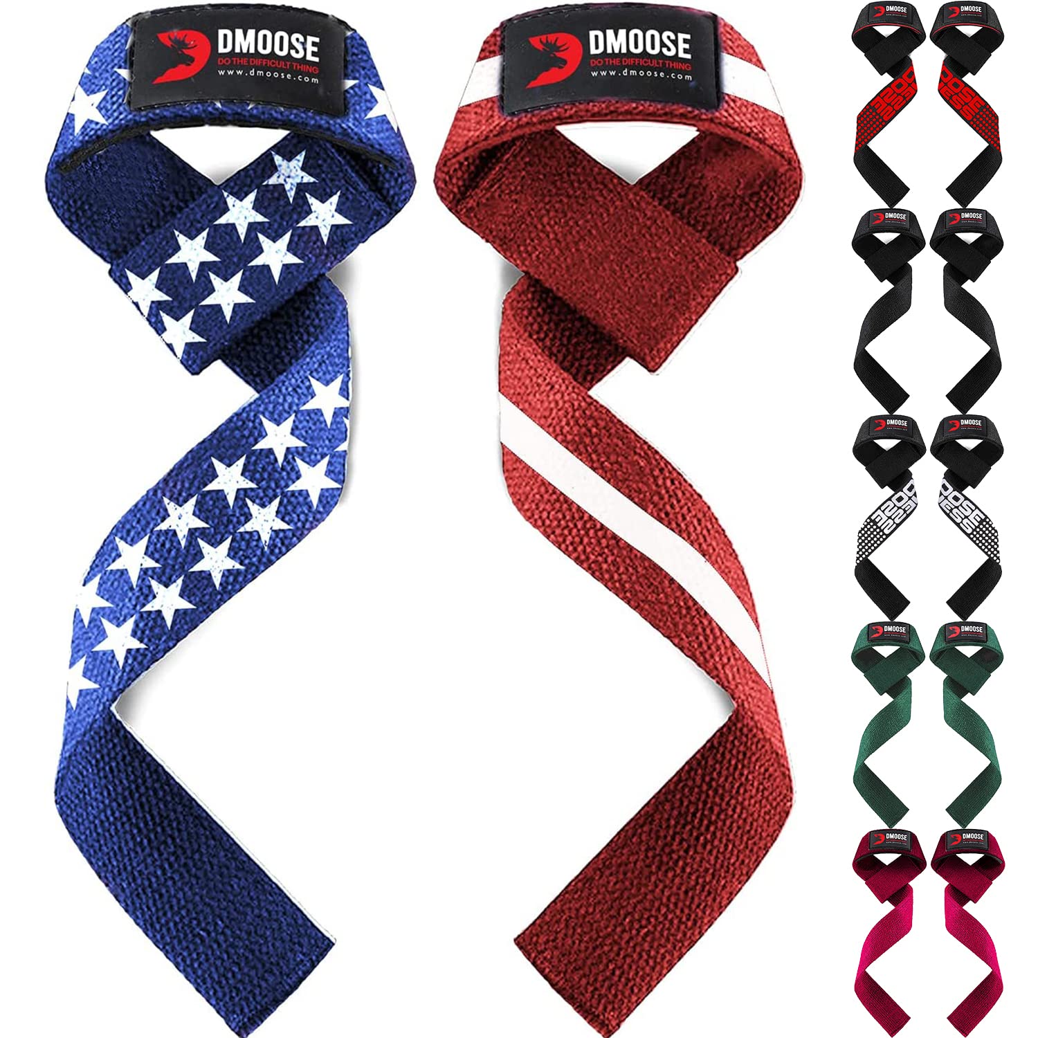 Buy DMoose Lifting Straps, 24" Deadlift Straps with Silicone Grip and 4