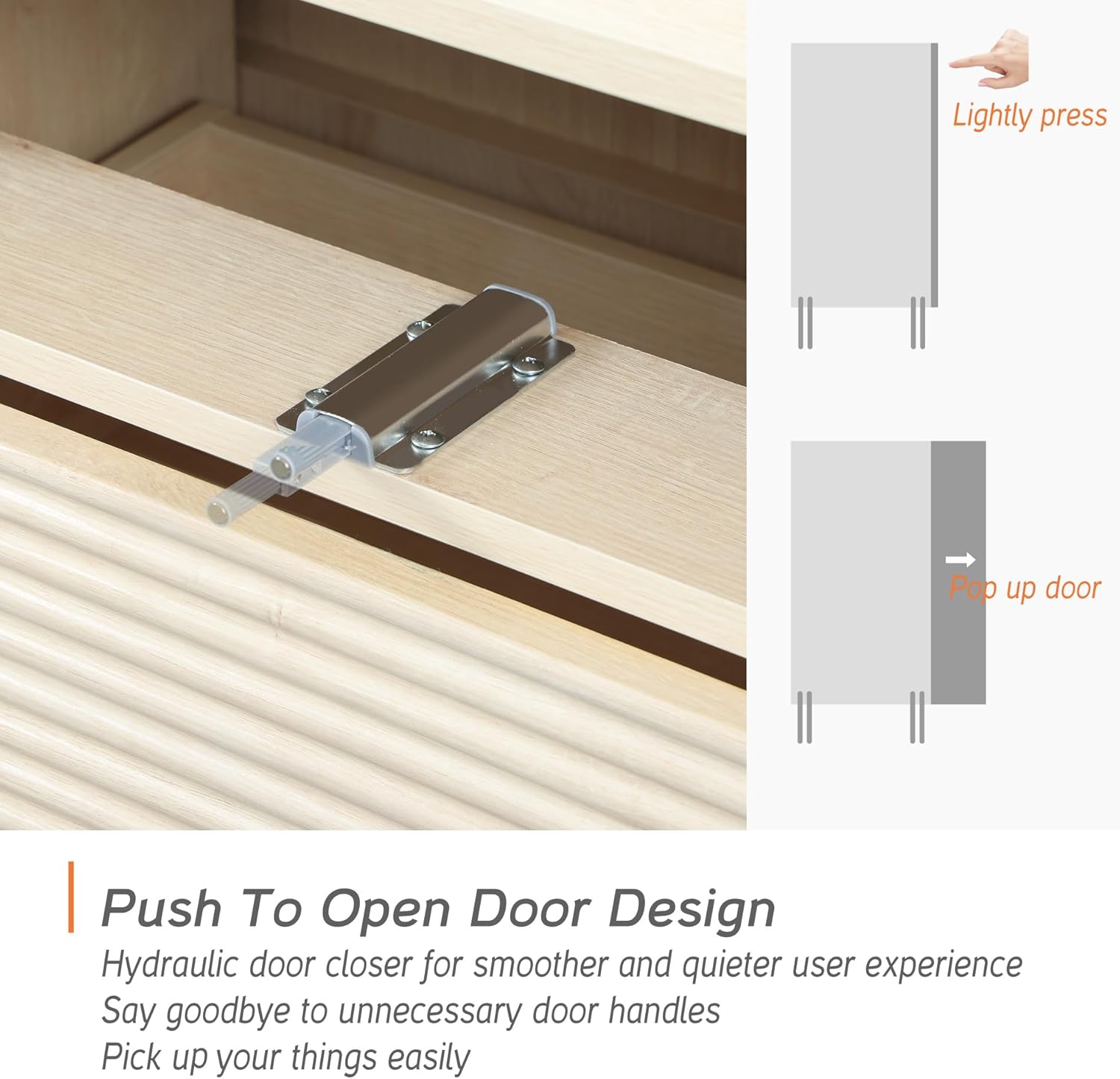 Diagram showing various TV sizes (55, 65, 75, 85, 100 inches) compatible with the WAMPടിവി സ്റ്റാൻഡിൽ.