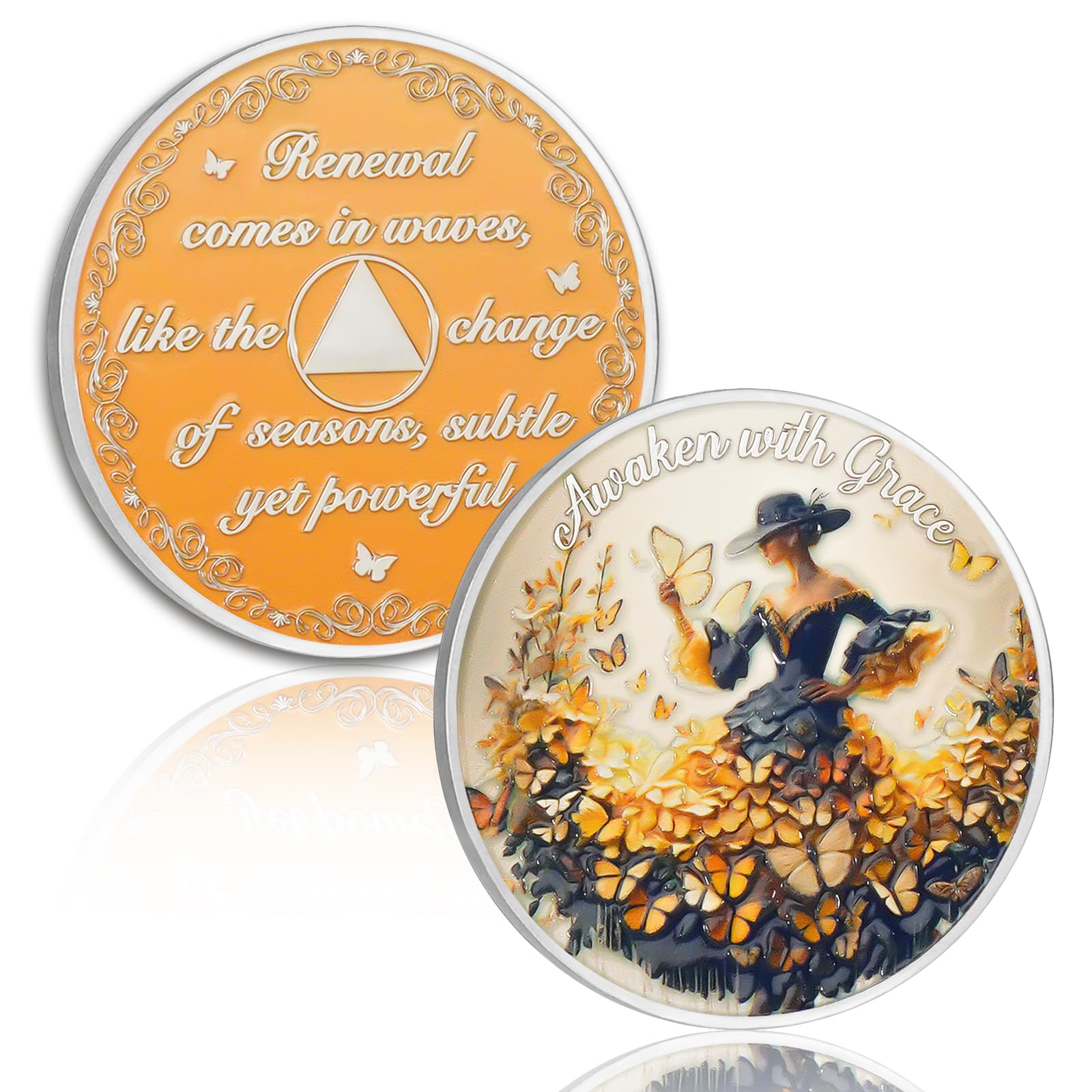 Sobriety Coin "Winter-Transformation" AA/NA Genesungsmedaill