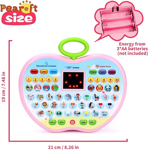 Miniatura 7 de Tableta de aprendizaje para niños de 2 a 3 años, juguete de tableta de aprendizaje preescolar para niñas de 1 año de edad, juguete de desarrollo