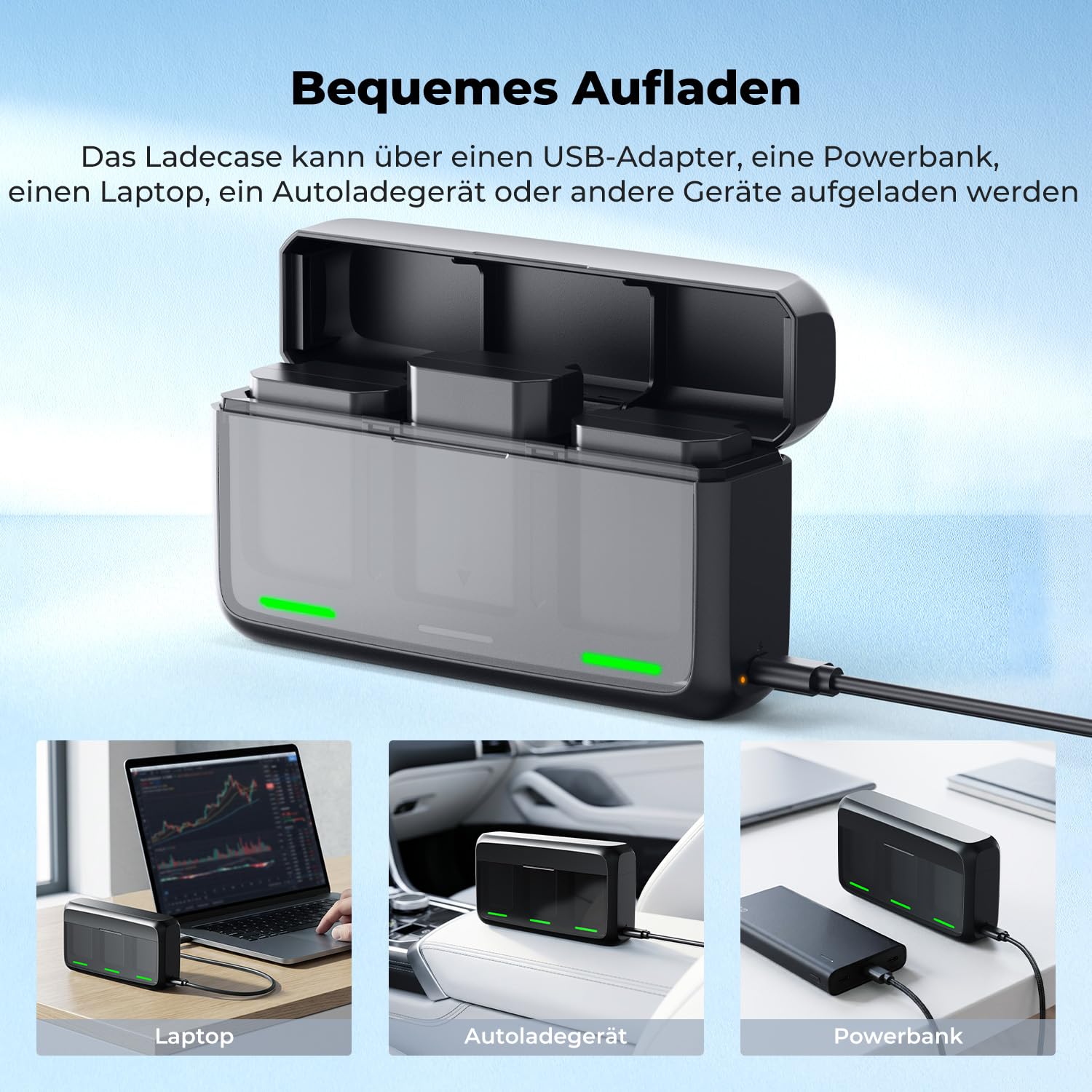 K&F CONCEPT NP-FZ100 Kamera Akkus(3er Pack) mit 20W LED PD Schnellladegerät Kompatibel mit Sony A7iii, A7iv, A7C, FX3, FX30, A9, A6600, A6700, ZV-E1, ZV-E10ii, Alpha 9, A9S, A7R III, A7R IV, A7RV