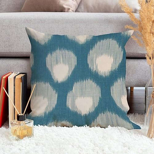 Miniatura 3 de Funda de cojín azul y aguamarina, antigua en azul oscuro, decoración del hogar, cojín decorativo de doble cara para silla, sofá, 20 x 20 pulgadas,