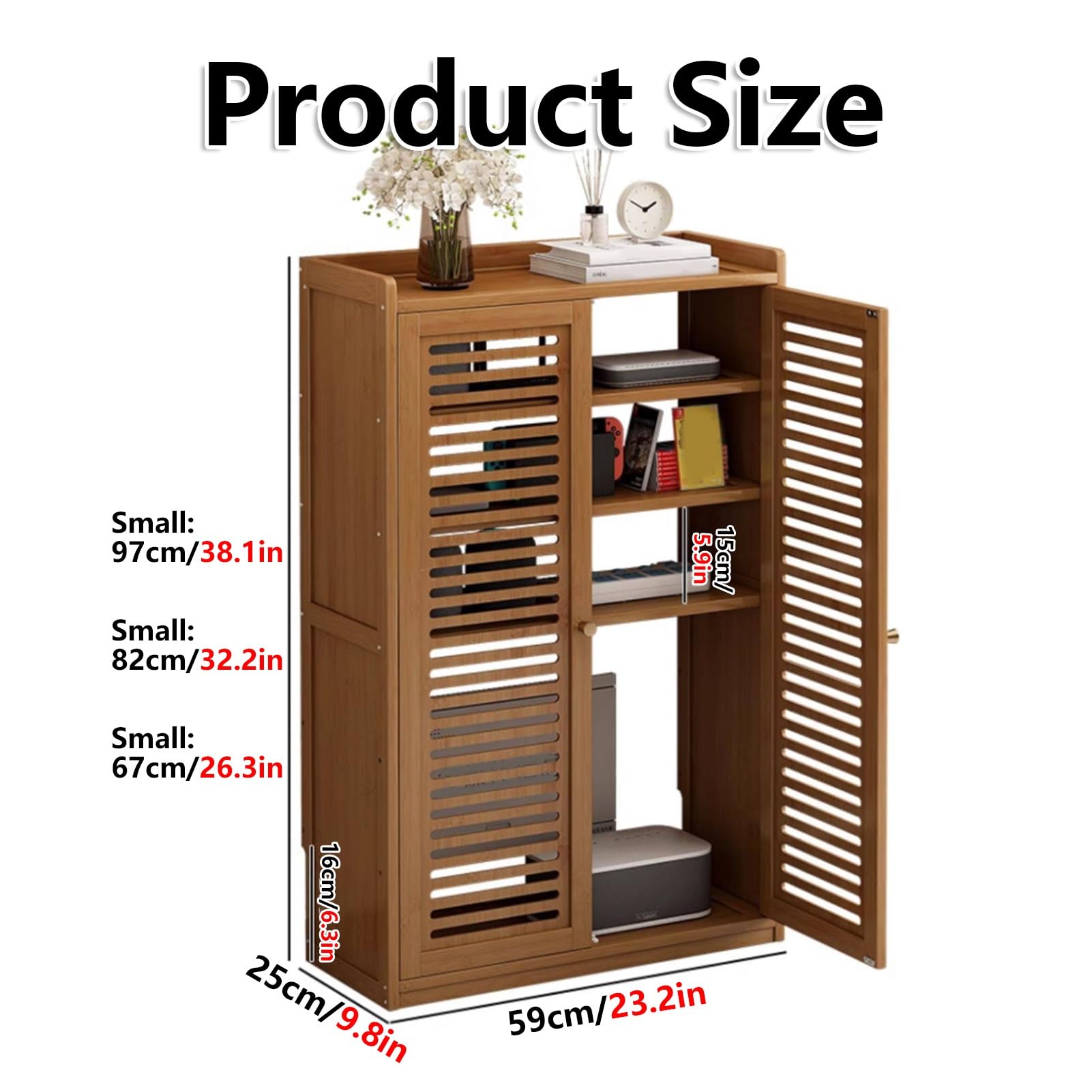 Mobiletto Organizer Multifunzionale per WiFi Router e Modem da Pavimento, con Gestione Cavi, Ampio Immagazzinaggio e Design Moderno, per Soggiorno e Ufficio(White,59x25x97cm)