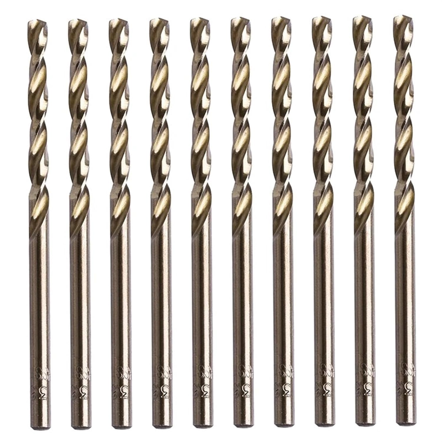 Foret hélicoïdal, Foret Au Cobalt M35 HSS 10 Pièces, Tige Ronde Hélicoïdale De 3,5 Mm for Métal Trempé, Etc.