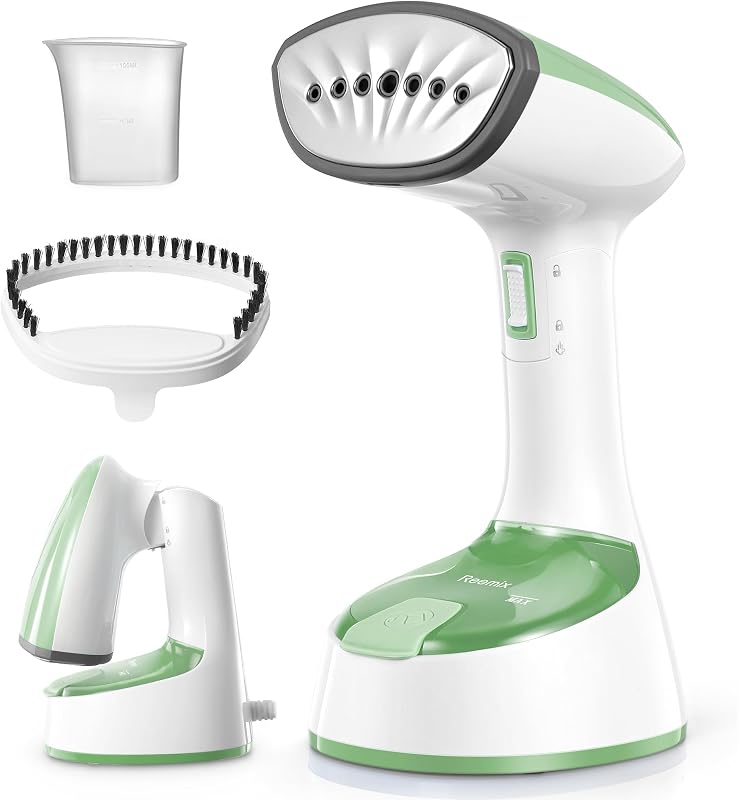 Steamer for Clothes, Folding Handheld Design Garment Steamer | Wrinkles Remover, 20g/min Strong Penetrating Steam, 25-Sec Fast Heat-up, for Home, Office and Travel (Green)