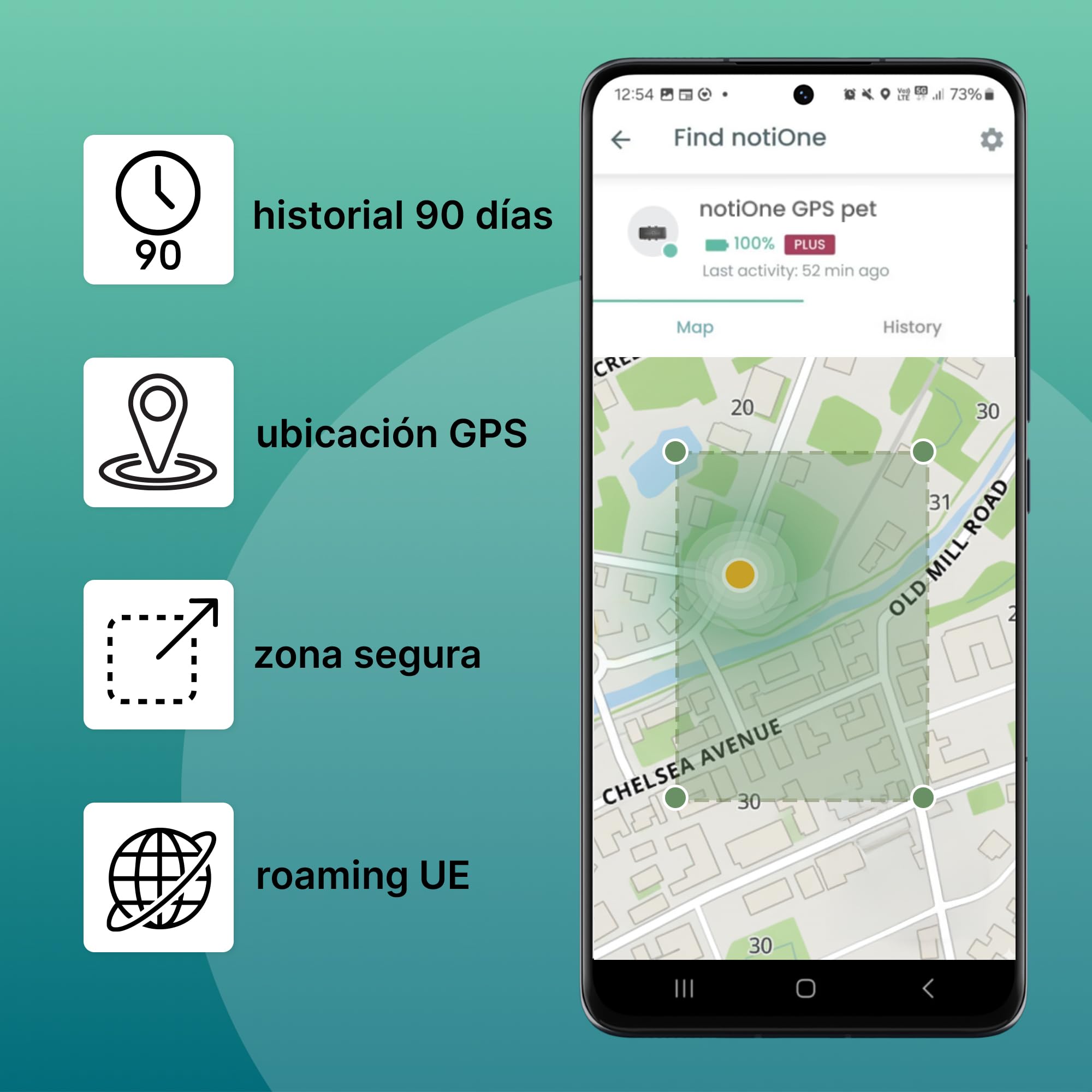 localizador GPS Plus Perros y Gatos – sin suscripción, Collar GPS Impermeable con geocerca y Roaming Gratuito