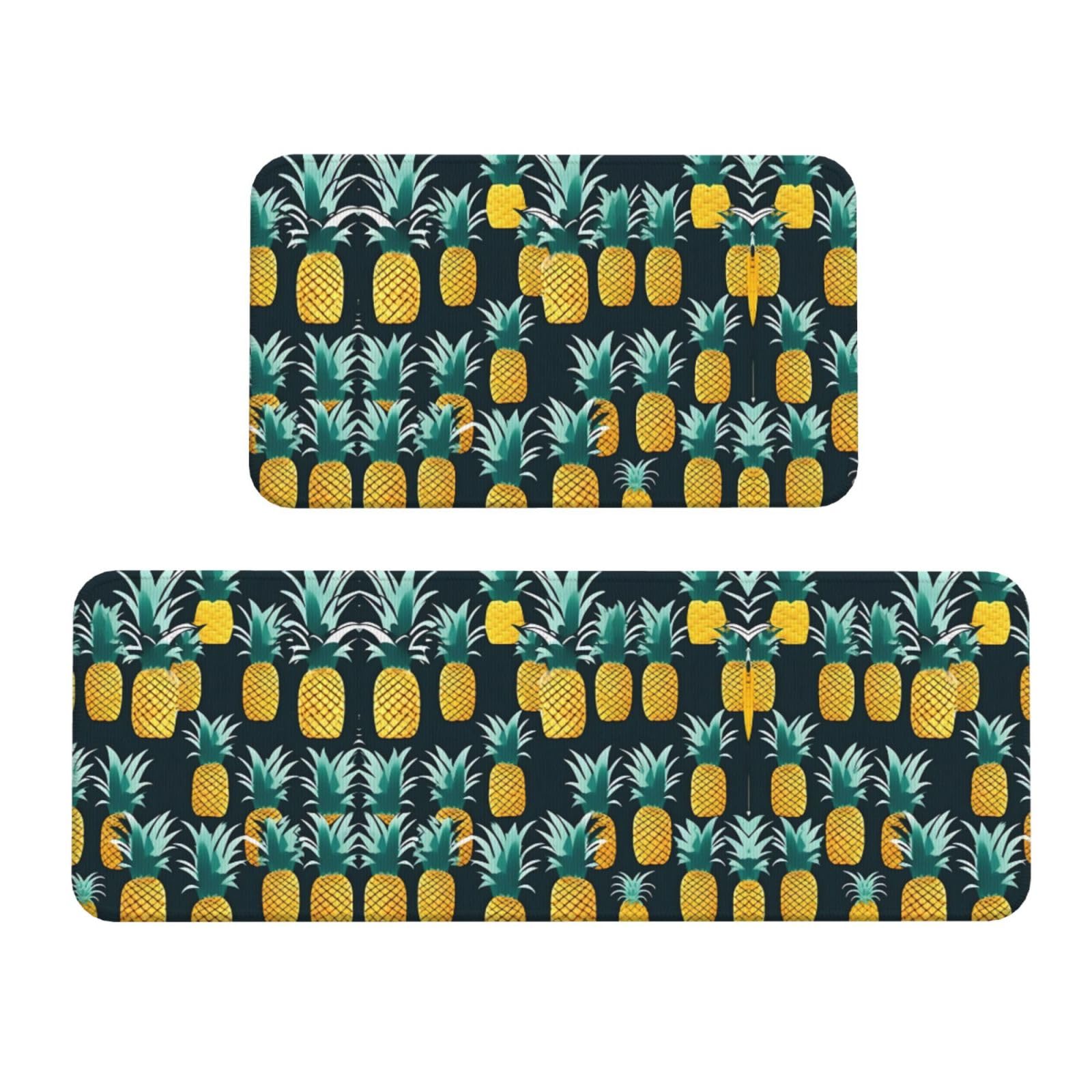 Tapis de cuisine antidérapants motif ananas pour créer un espace de travail agréable au bureau