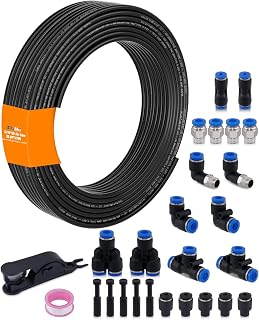 5/16" Air Line Tubing Kit, 32.8FT SAE J844 PA Nylon Air Hose Tubing