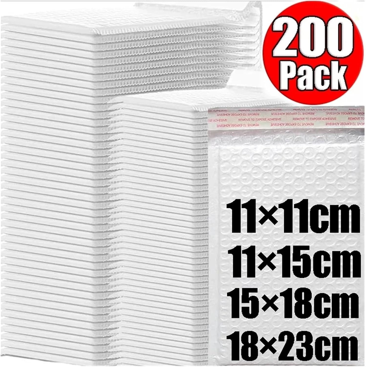 Samoprzylepne Koperty Bąbelkowe Z Folii PE I Perłowej, Różne Rozmiary, Opakowanie Od 10 Do 200 Sztuk(15x18cm,150pcs)