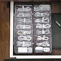 Vista 6 de Caja de almacenamiento de cables transparente, caja organizadora de cables, caja organizadora de cables de plástico, caja de almacenamiento