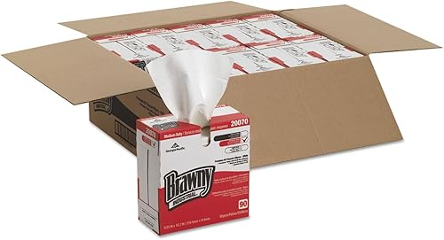 Miniatura 5 de Toallitas de alta calidad de servicio medio, 9 1/4 x 16 3/8, blancas, 90 toallitas/caja, 10 cajas/cartón