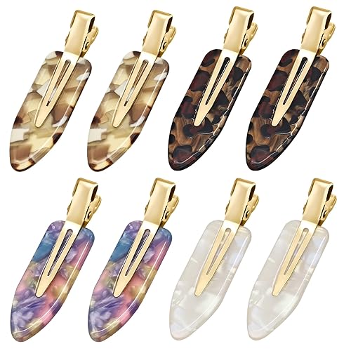 YIERSO 8 Pcs No bend Hair Clips No Crease Makeup